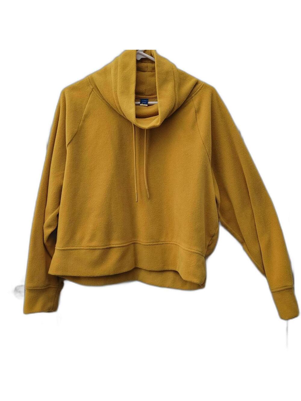 Yellow Crop Pullover Fleece Size Large